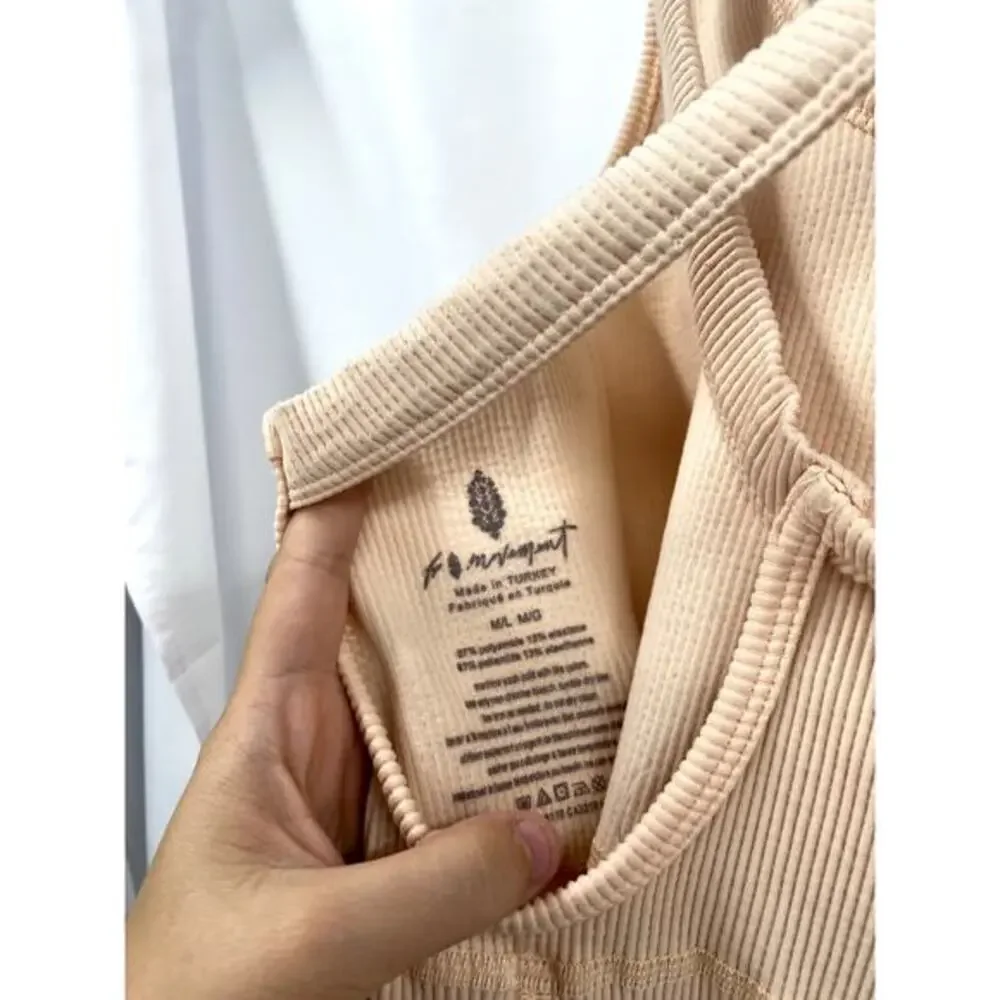 Free People Movement Salmon Ribbed Onesie Romper‎ M/L
